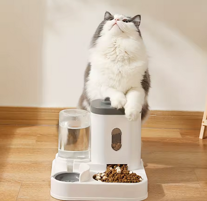Comedero y bebedero automático para perros y gatos.